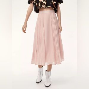 Aritzia Pink Midi Skirt